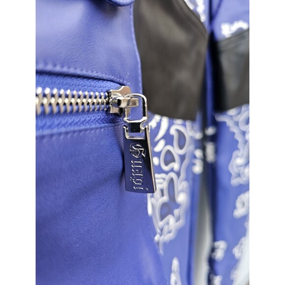 Guapi Pants Mens 32 Purple Bandana Cargo PU Leather LimitedEdition Aaron Wilhelm - Picture 10 of 16